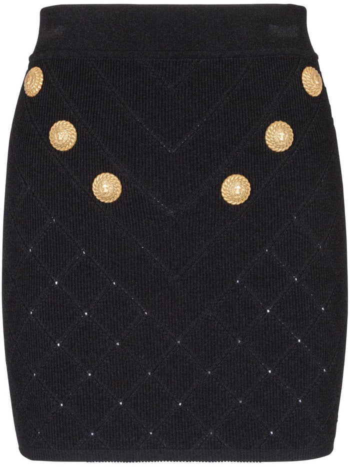 Balmain Skirts Black Viscose