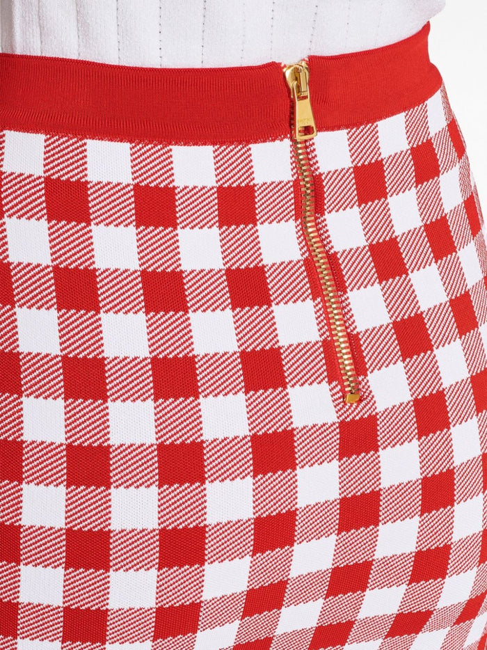 Balmain Skirts Red Viscose