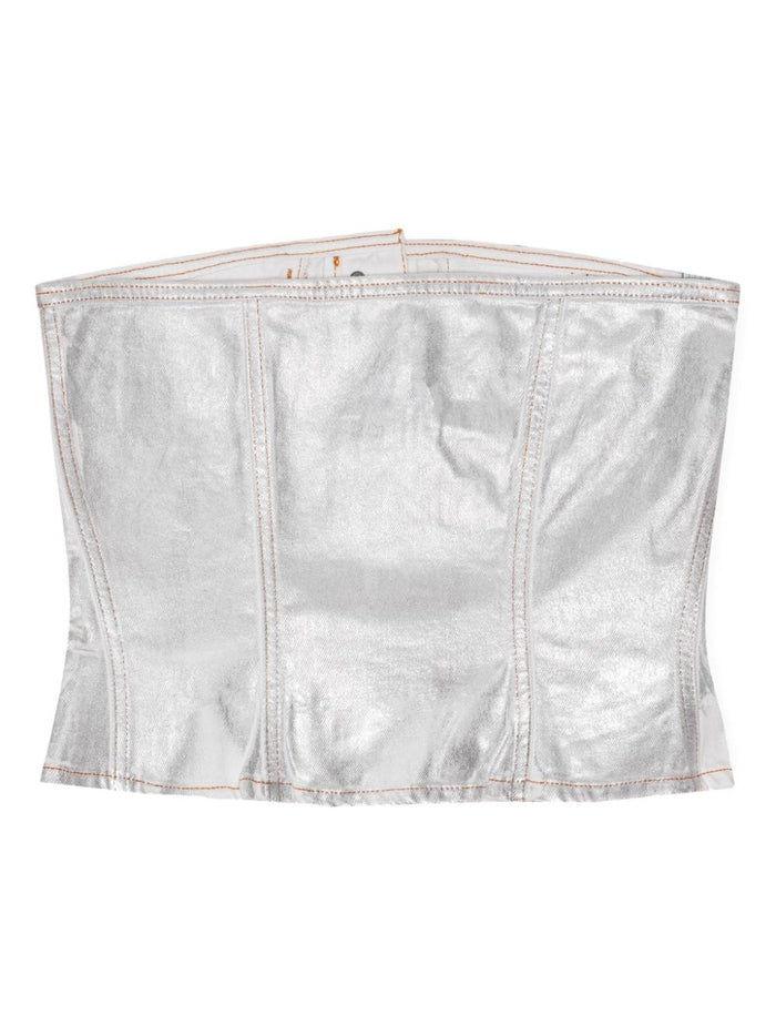 GANNI Top White Organic Cotton