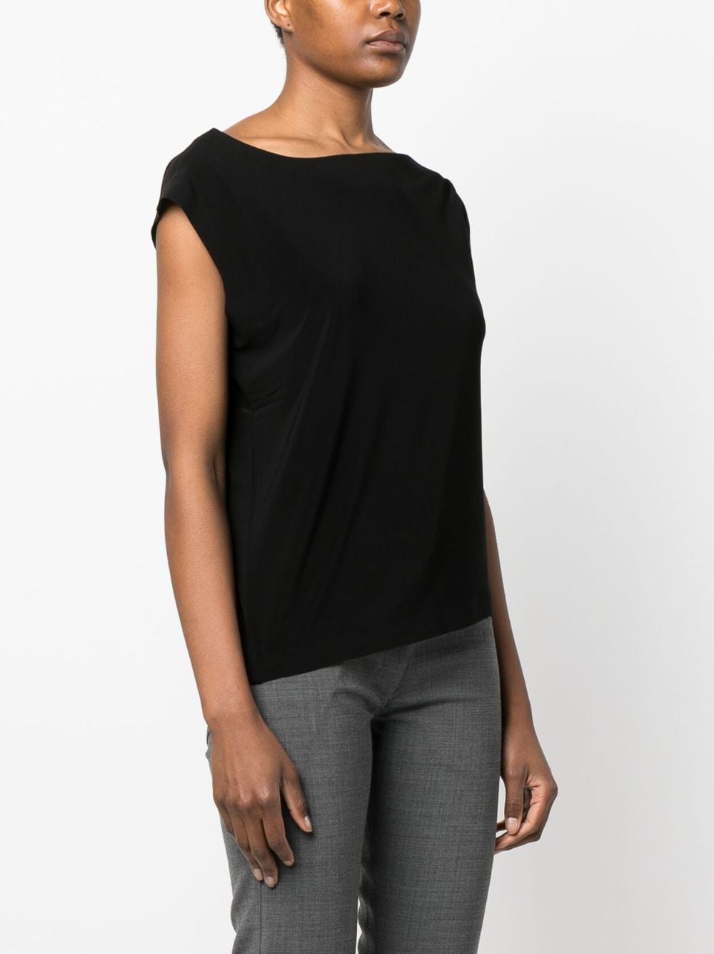 Norma Kamali Top Black Polyester