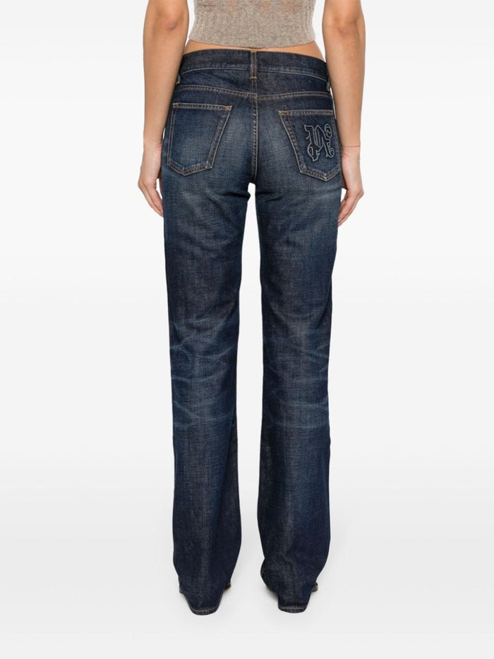 Palm Angels Jeans Blue Lining: Polyester