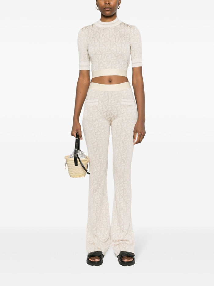 Palm Angels Trousers White Viscose