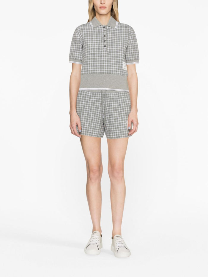 Thom Browne Shorts Grey Cotton