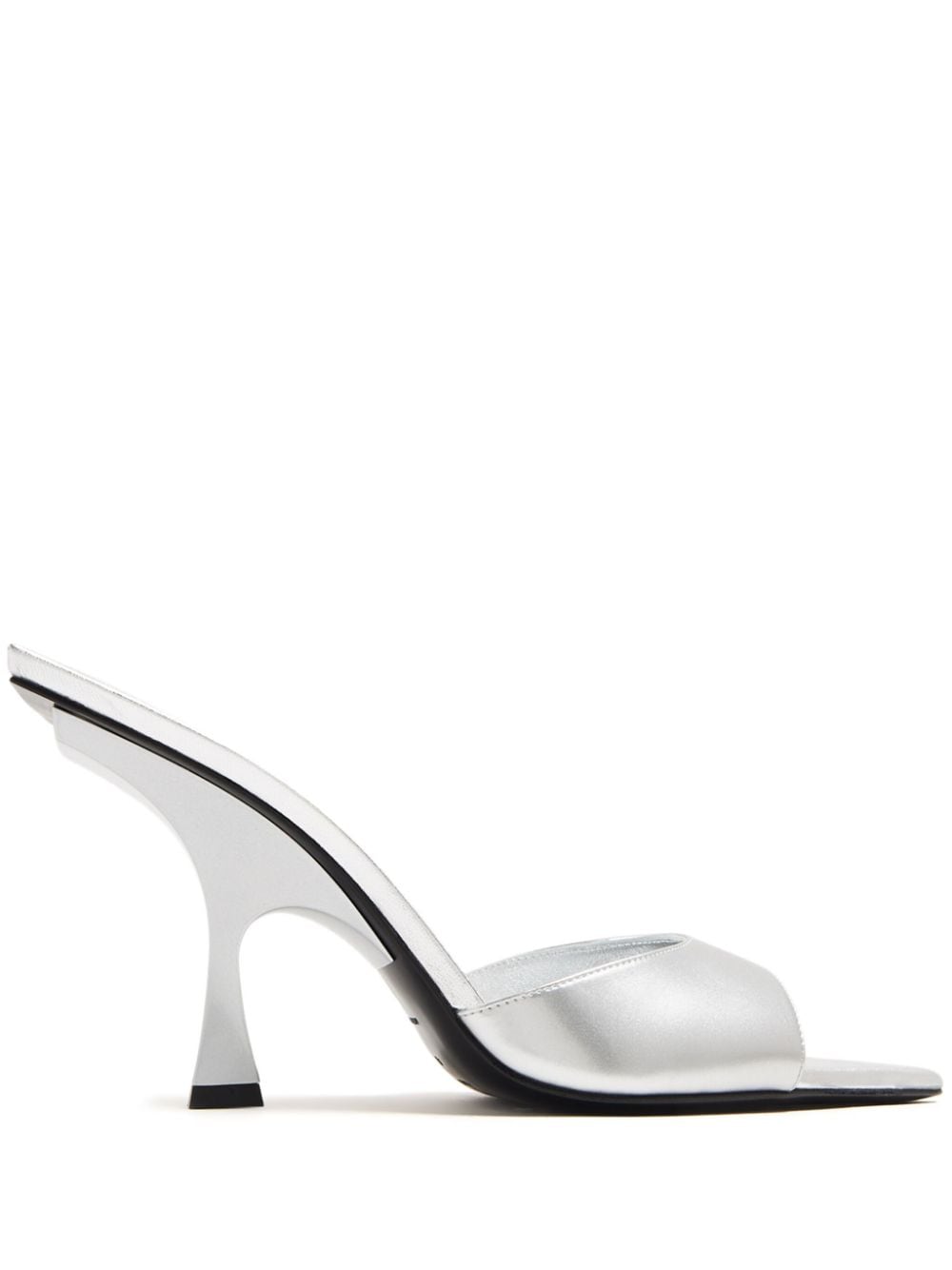 The Attico Sandals Silver Leather100 %