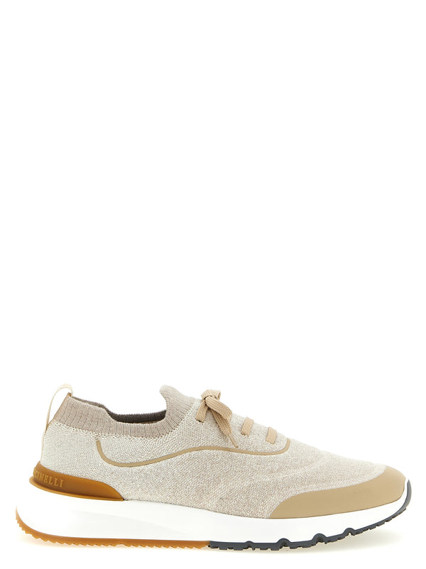 Brunello Cucinelli 89% Cotton sneaker in beige