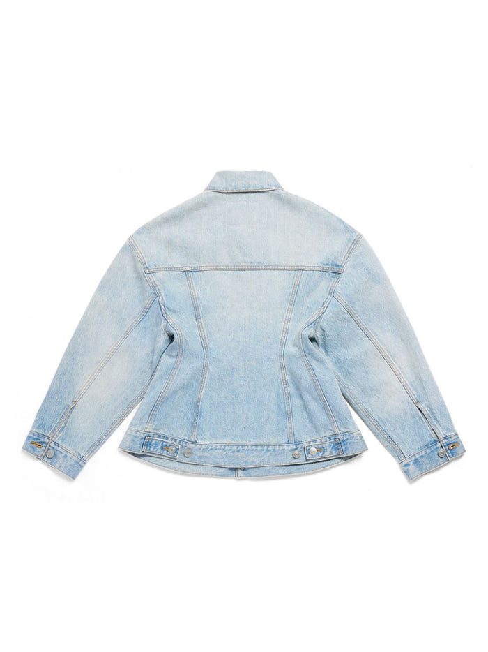 Balenciaga Coats Clear Blue Cotton