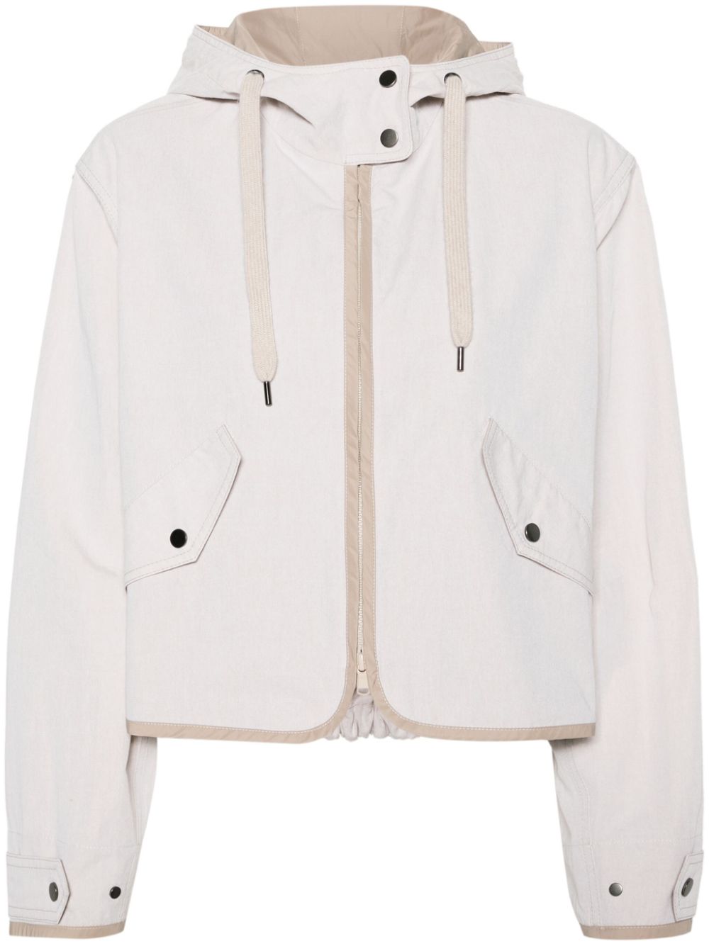 Brunello Cucinelli Coats Bianco Cotton Polyester