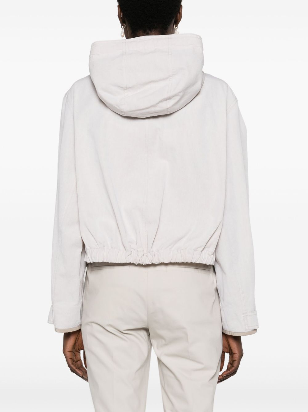 Brunello Cucinelli Coats Bianco Cotton Polyester