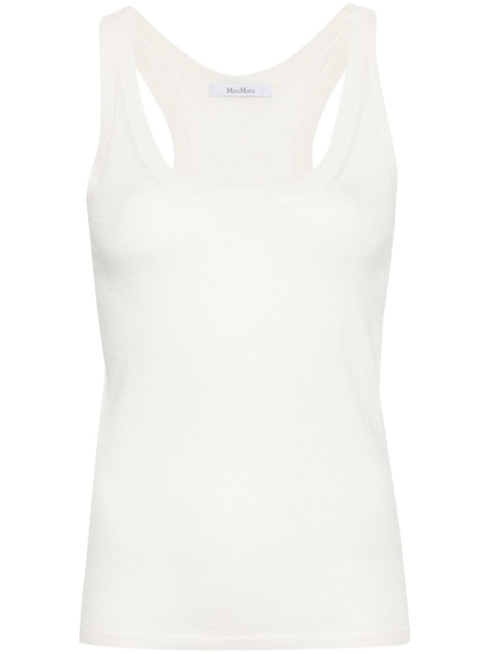 Max Mara Top White Cashmere
