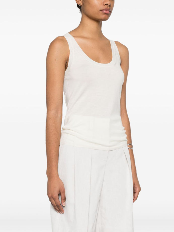 Max Mara Top White Cashmere