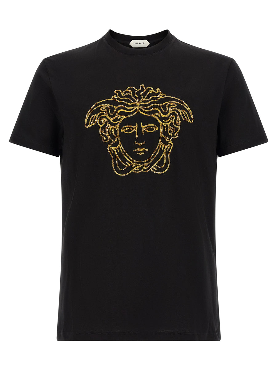 Versace 100% cotton t-shirt in black