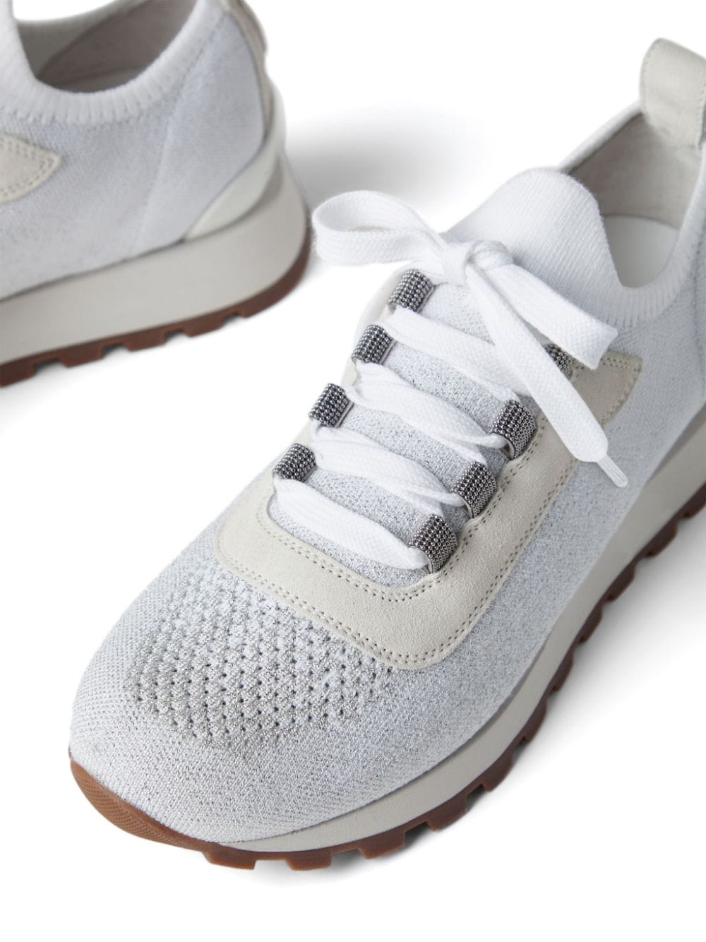 Brunello Cucinelli Sneakers Bianco Sole: Rubber Outer: Cotton