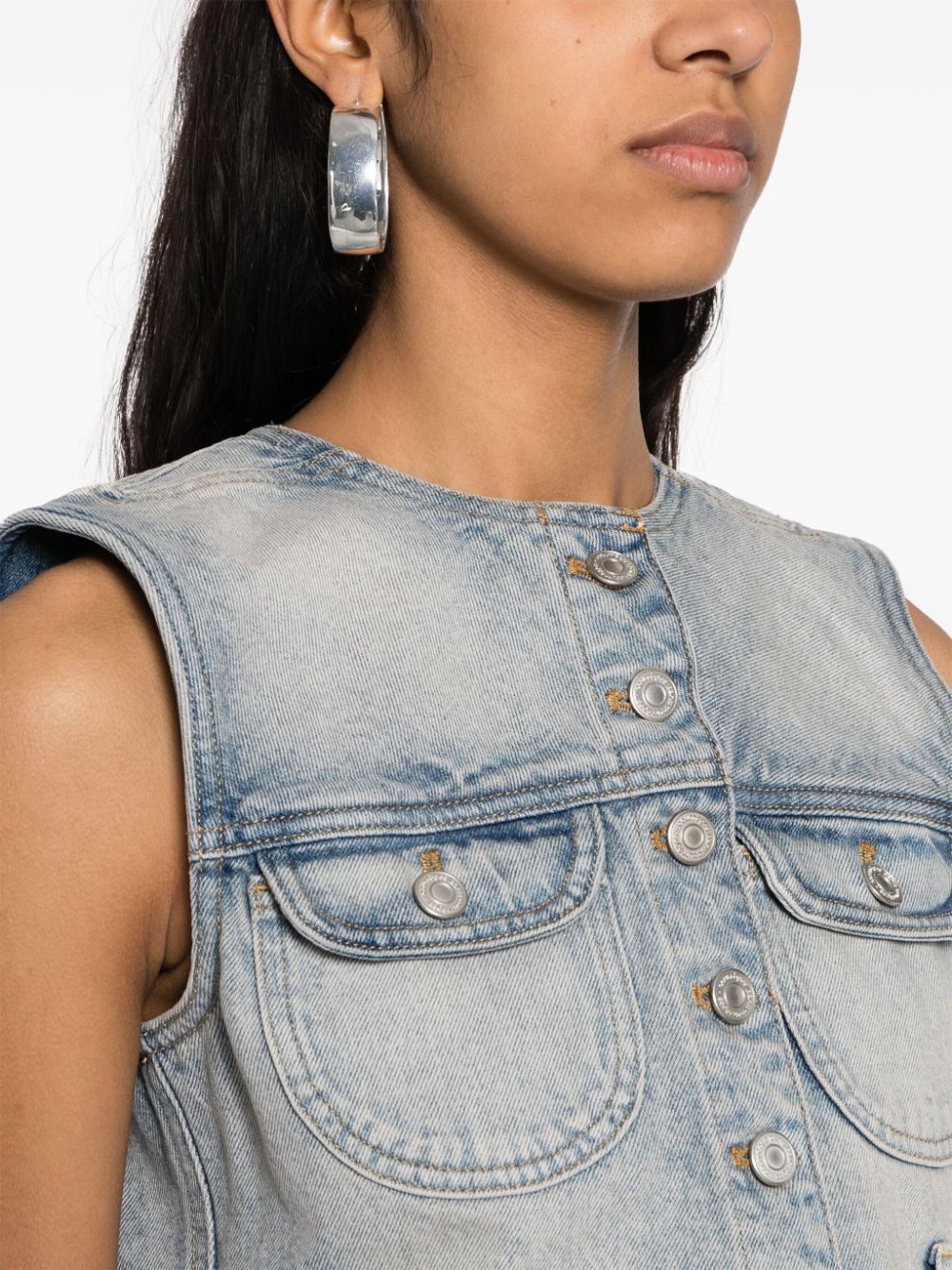 COURREGES PRE Sweaters Clear Blue Cotton
