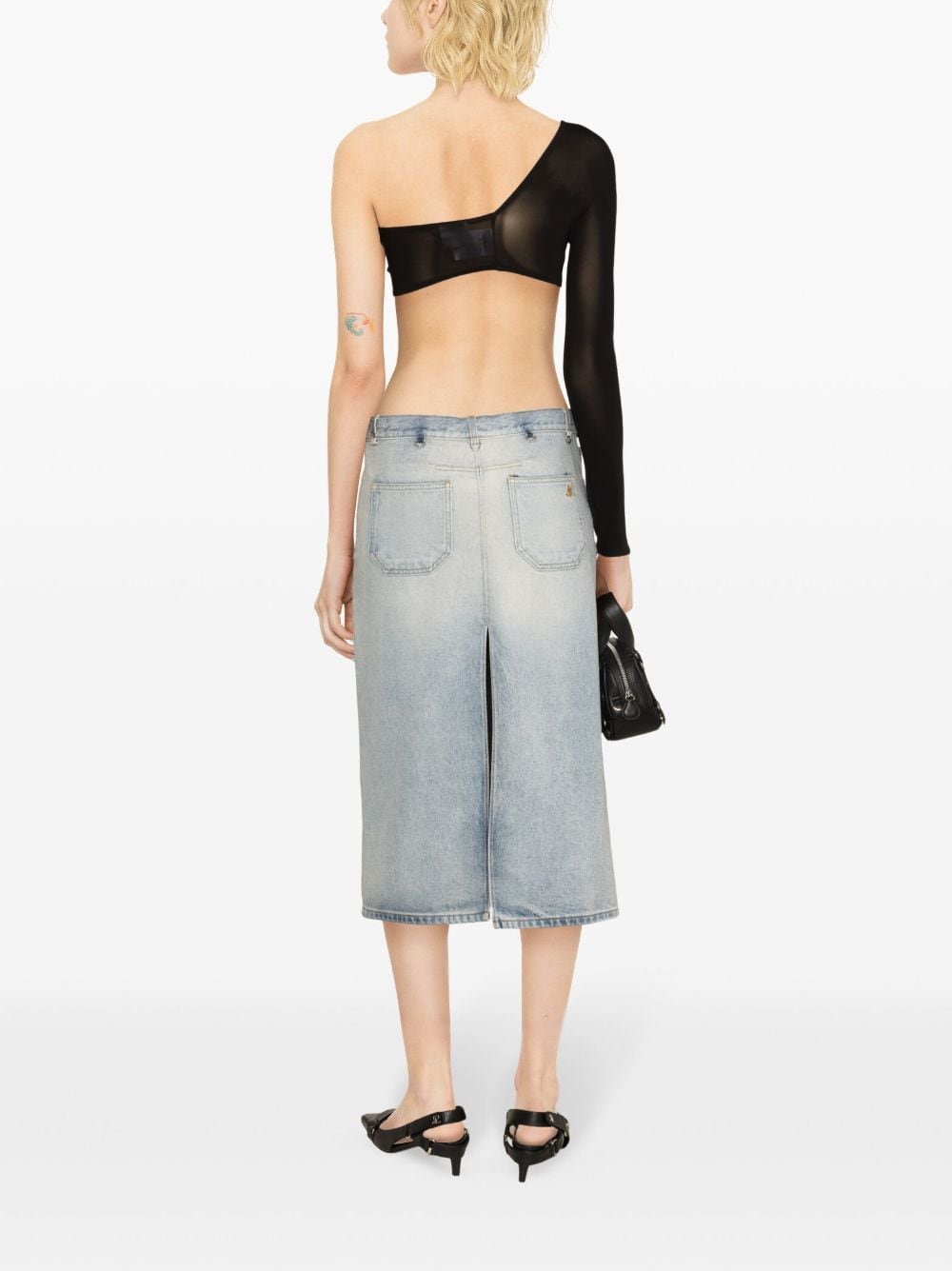 COURREGES PRE Skirts Clear Blue Cotton