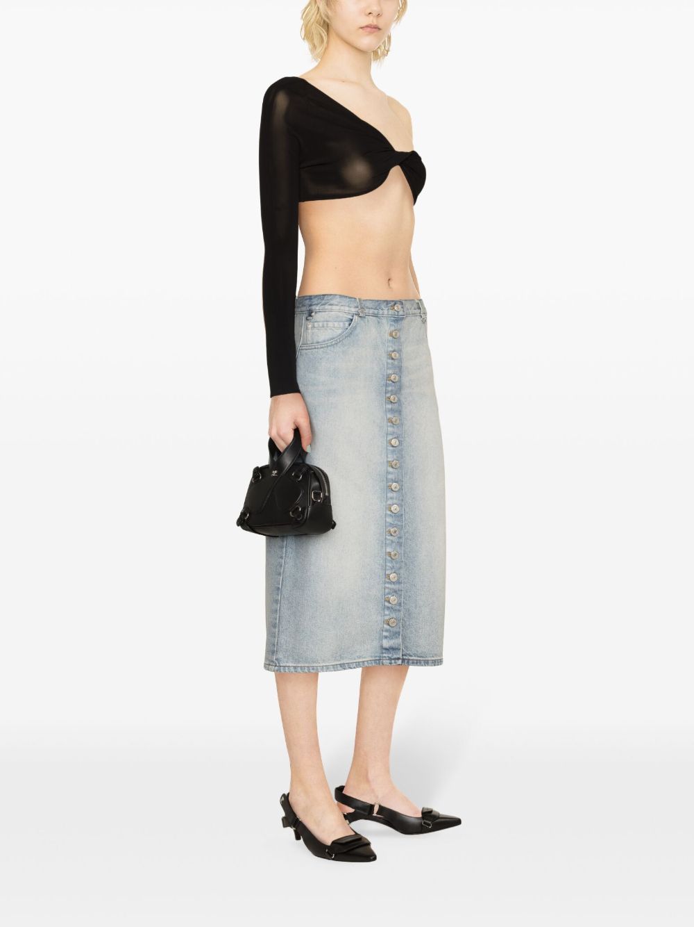 COURREGES PRE Skirts Clear Blue Cotton