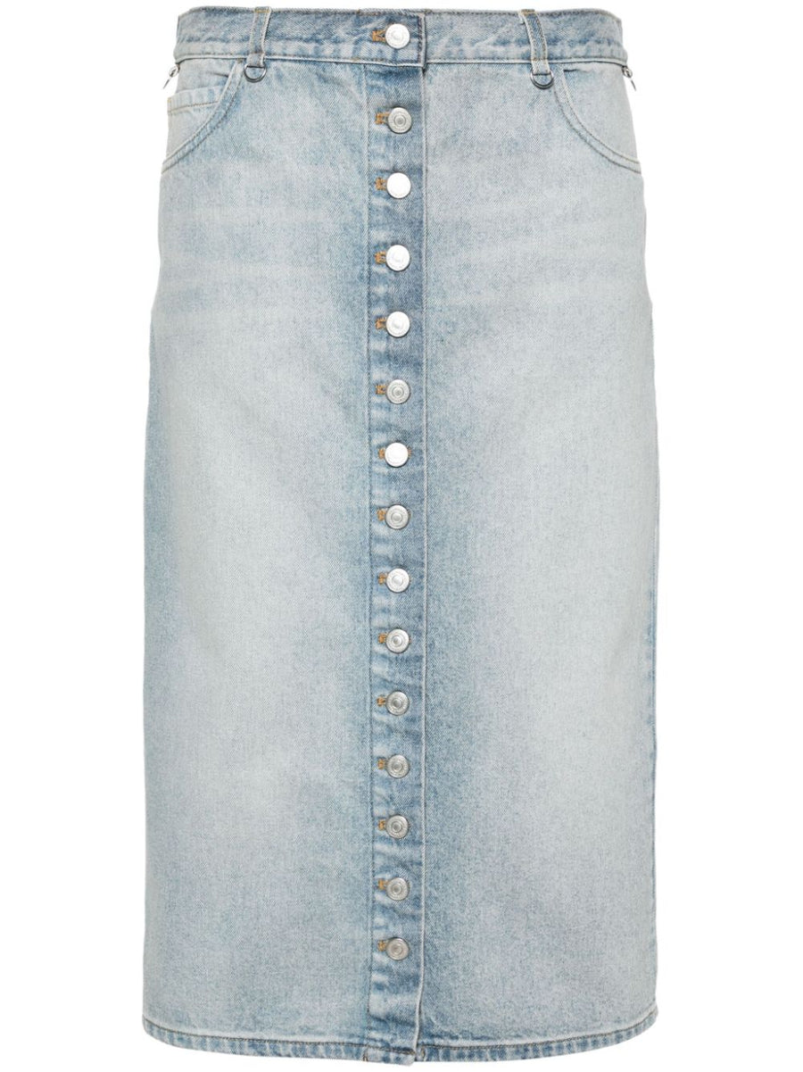 Courreges Pre Denim midi skirt