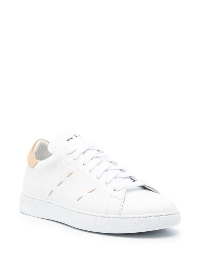 Kiton Sneakers White Furs & Skins->leather100 %