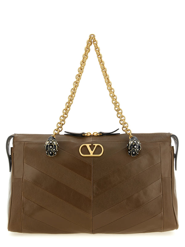 Valentino Garavani 100% Lamb Leather shoulder bag in brown