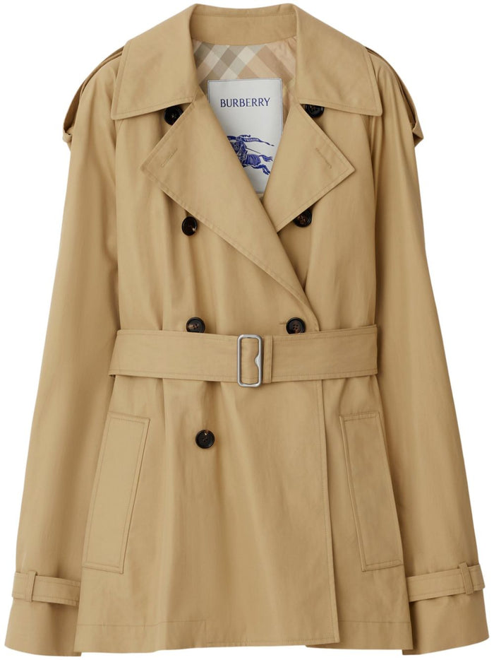 Burberry Coats Beige Cotton