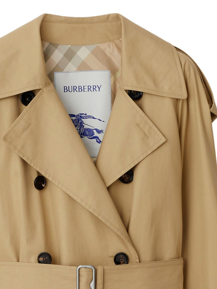 Burberry Coats Beige Cotton