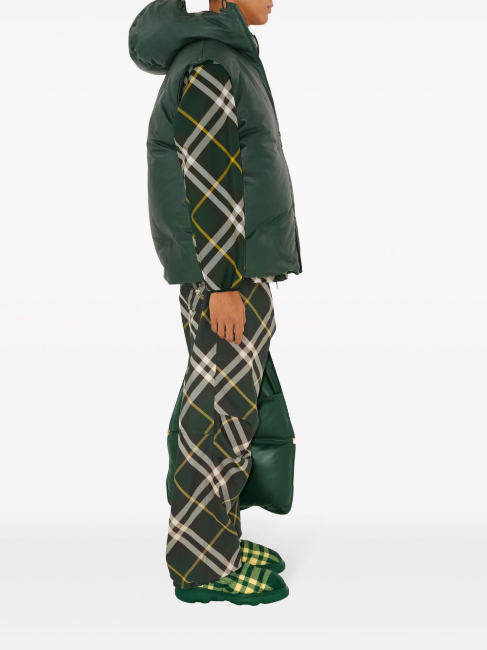 Burberry Trousers Green Polyester