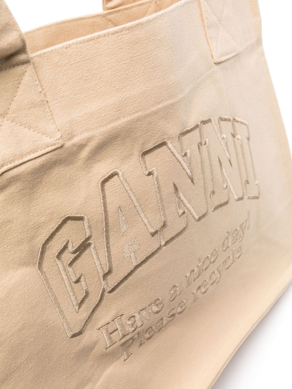Ganni Bags Beige Cotton
