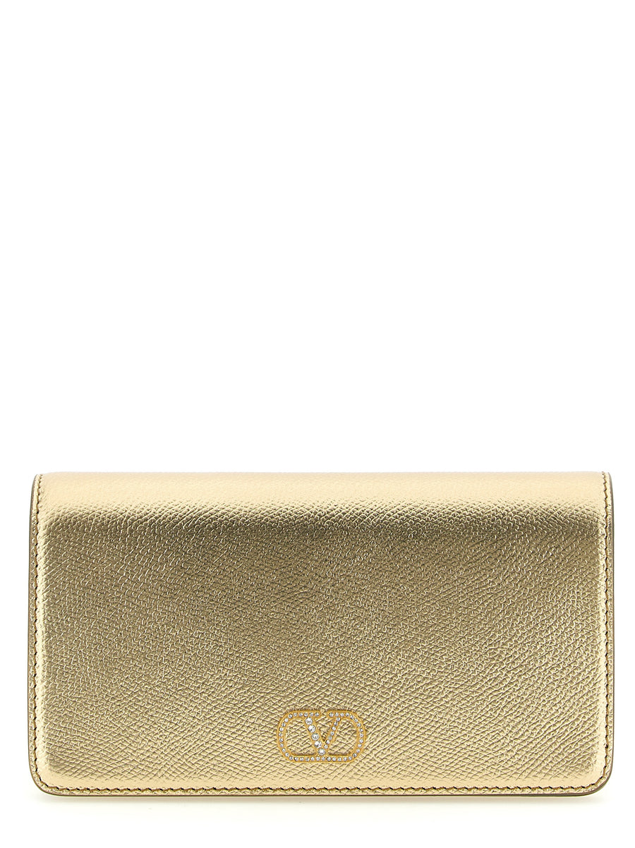 Gold Calfskin Crossbody Bag