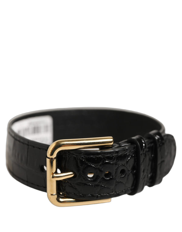 Dolce & Gabbana 100% Leather belt in black