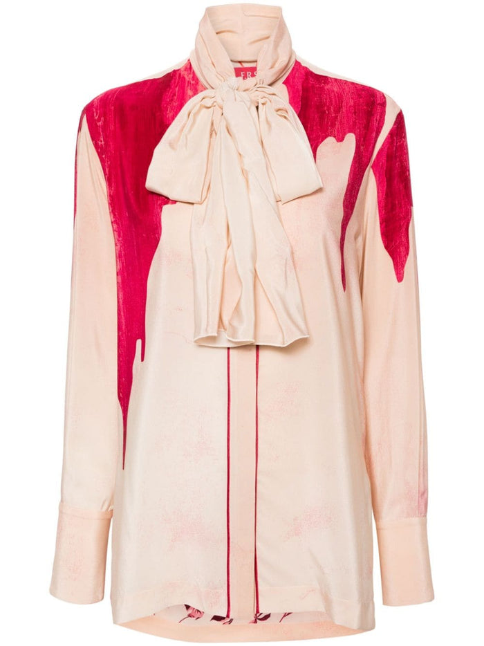 F.R.S . Shirts Pink Silk