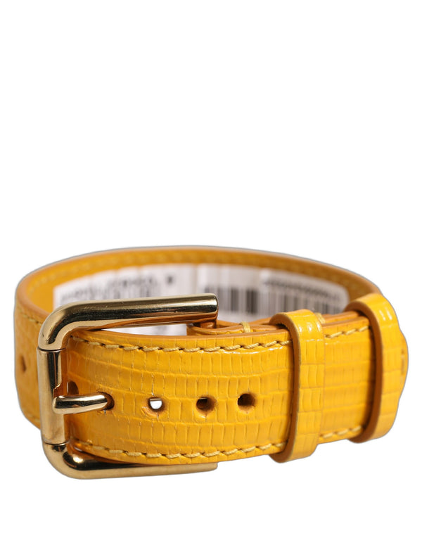 Dolce & Gabbana 100% Calf Leather belt in yellow