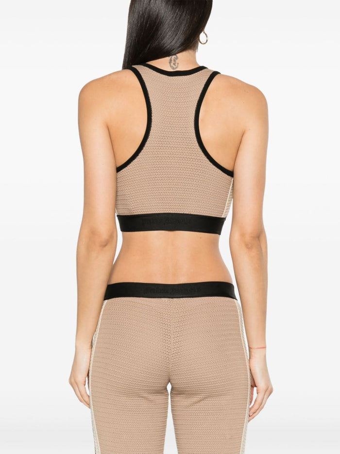 Palm Angels Top Beige Cotton