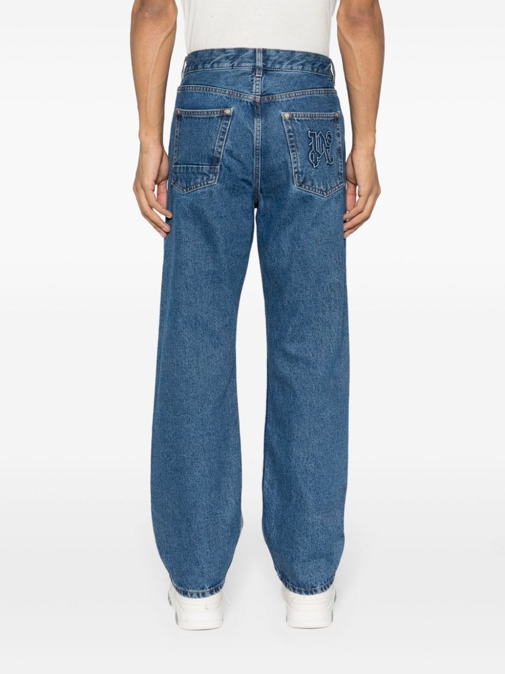 Palm Angels Jeans Blue Cotton