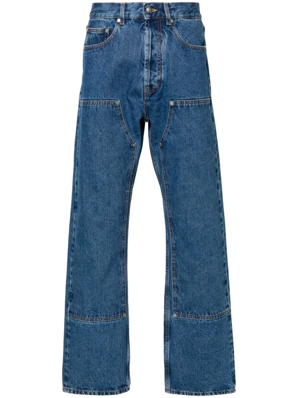 Palm Angels Jeans Blue Cotton