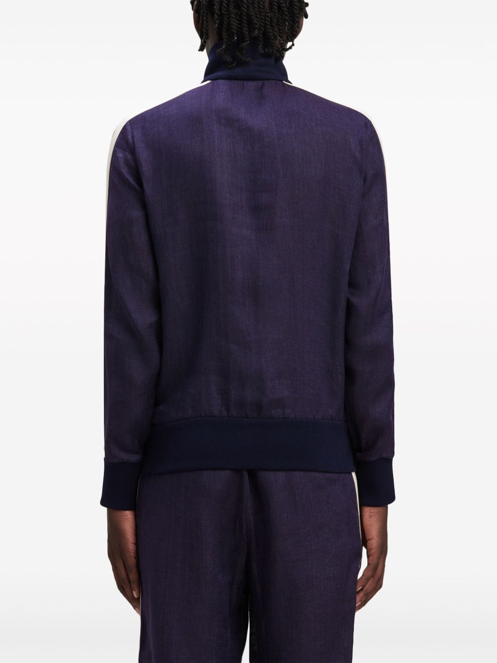 Palm Angels Sweaters Blue Linen/flax