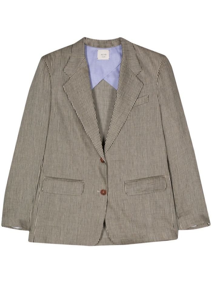 Alysi Jackets Grey Linen Polyamide