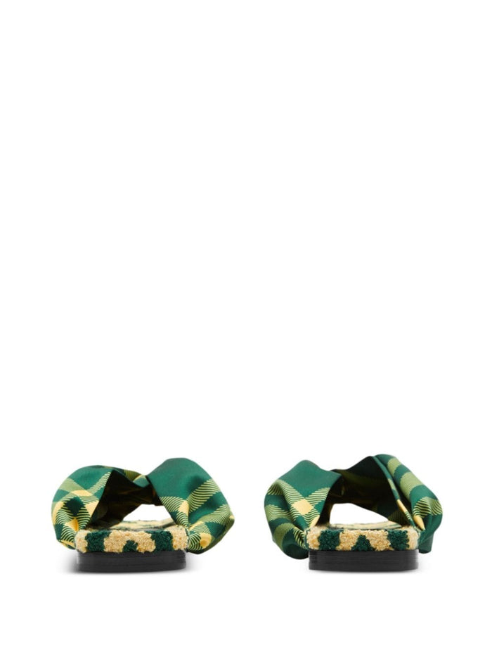 Burberry Sandals Green Lining: Viscose