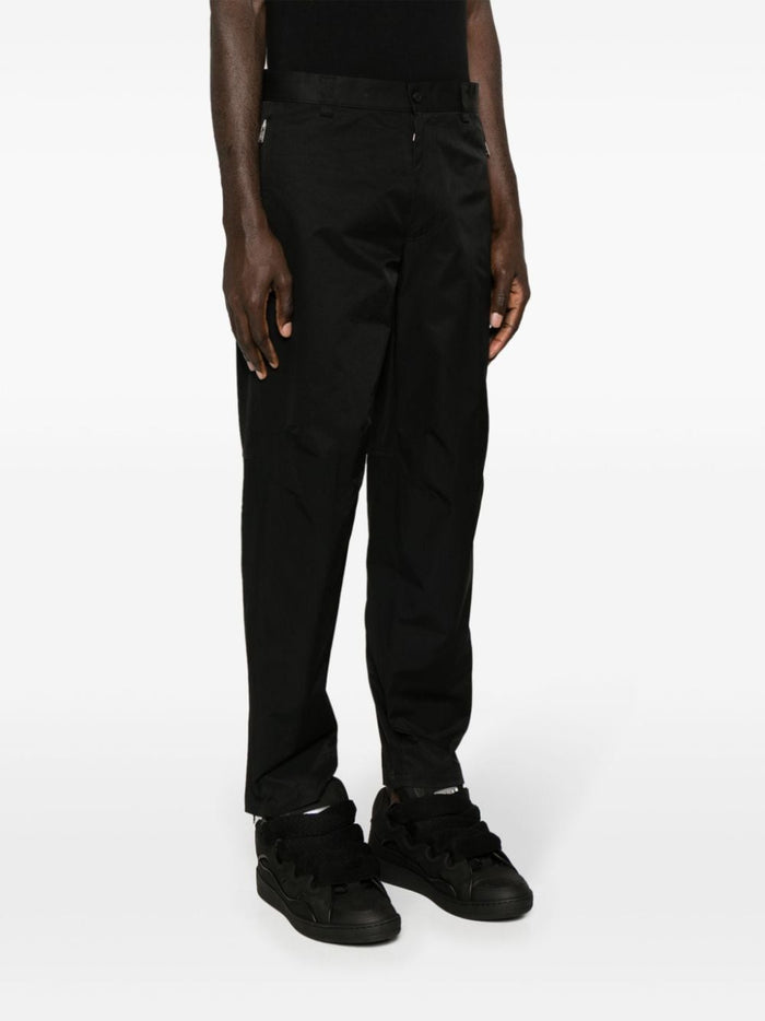 Lanvin Trousers Black Cotton Polyamide Polyurethane