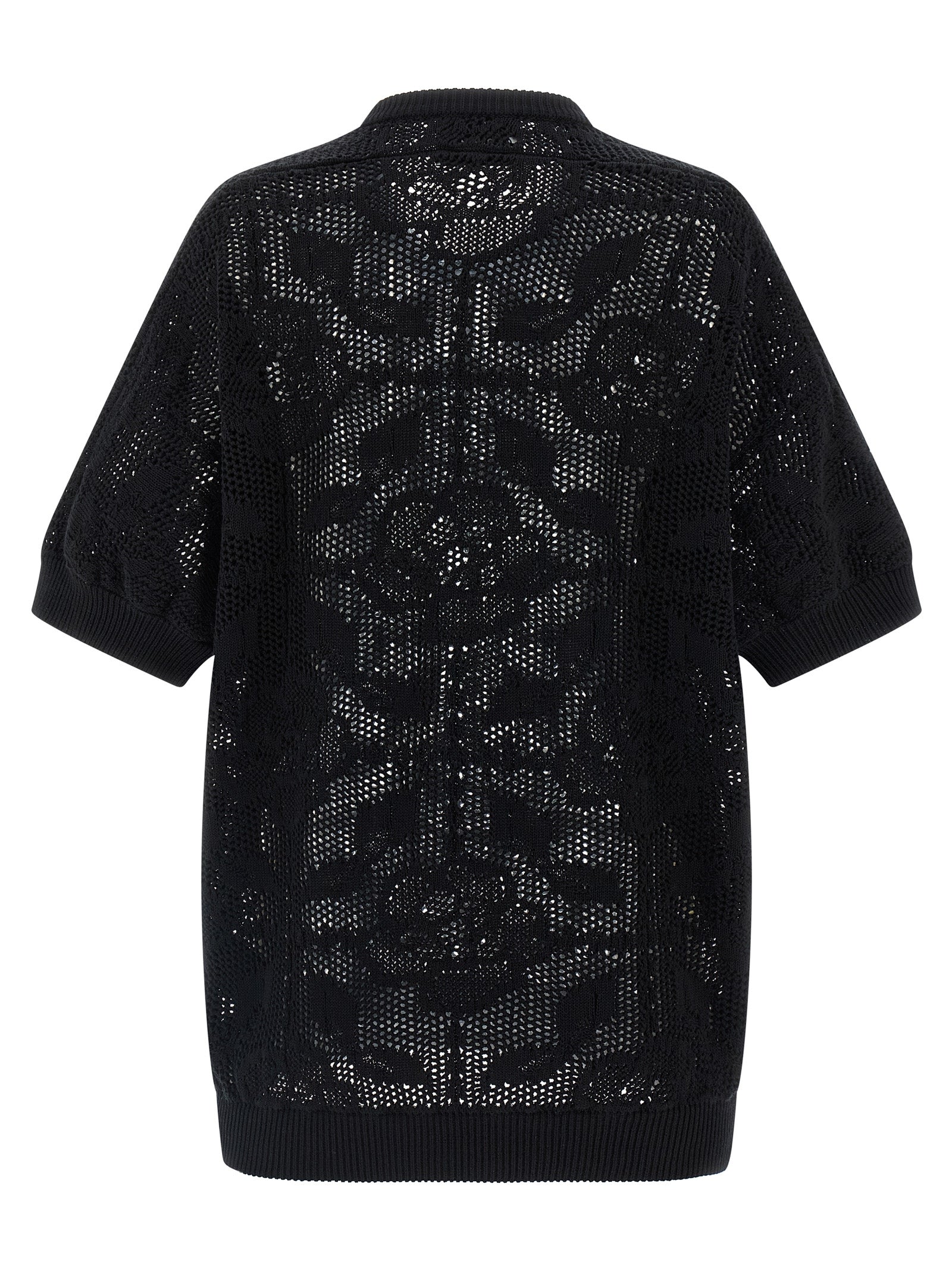 Openwork cotton sweater Black Sweater, Cardigans