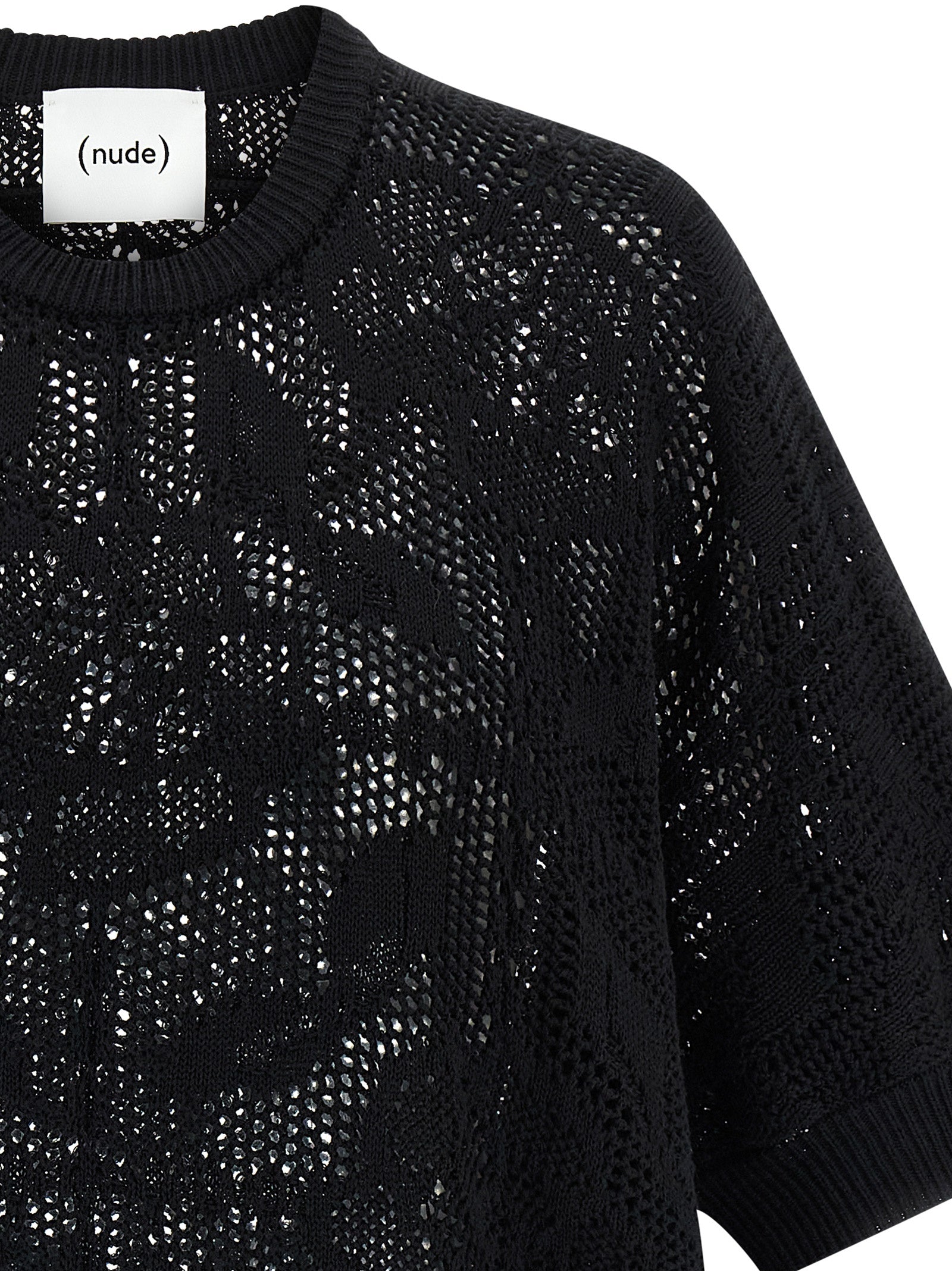 Openwork cotton sweater Black Sweater, Cardigans