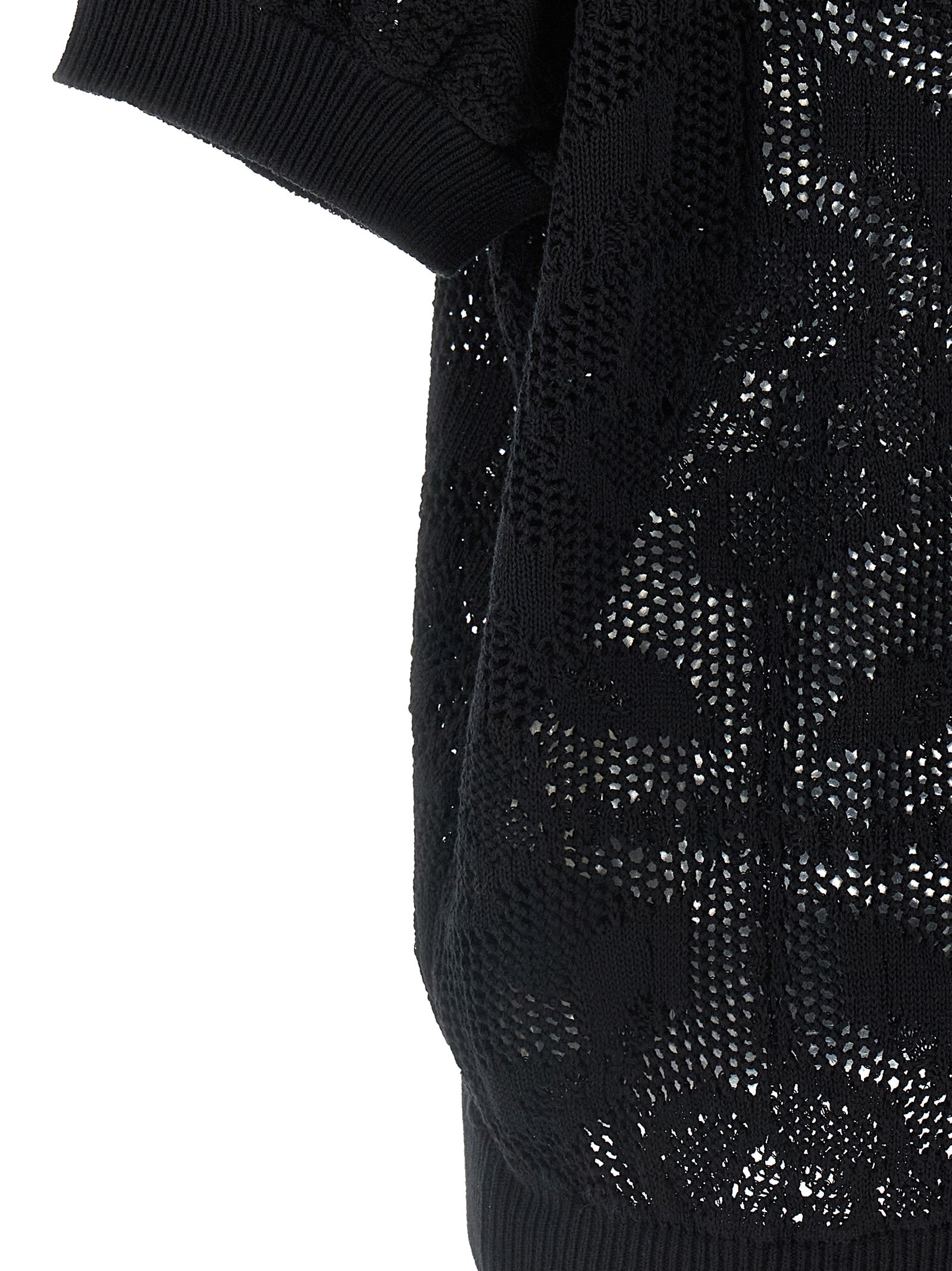 Openwork cotton sweater Black Sweater, Cardigans