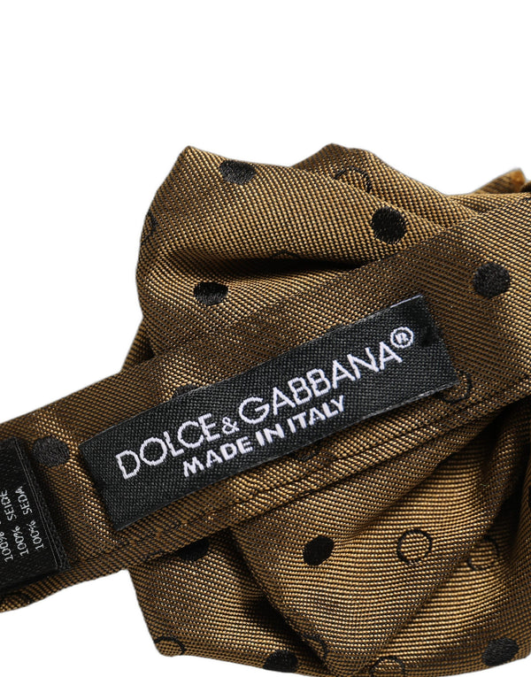 Dolce & Gabbana 100% Silk bow tie in brown