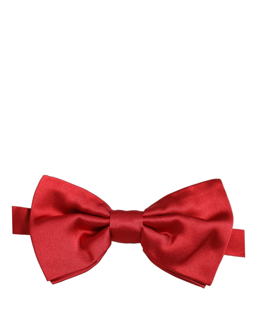 Dolce & Gabbana 100% Silk bow tie in red