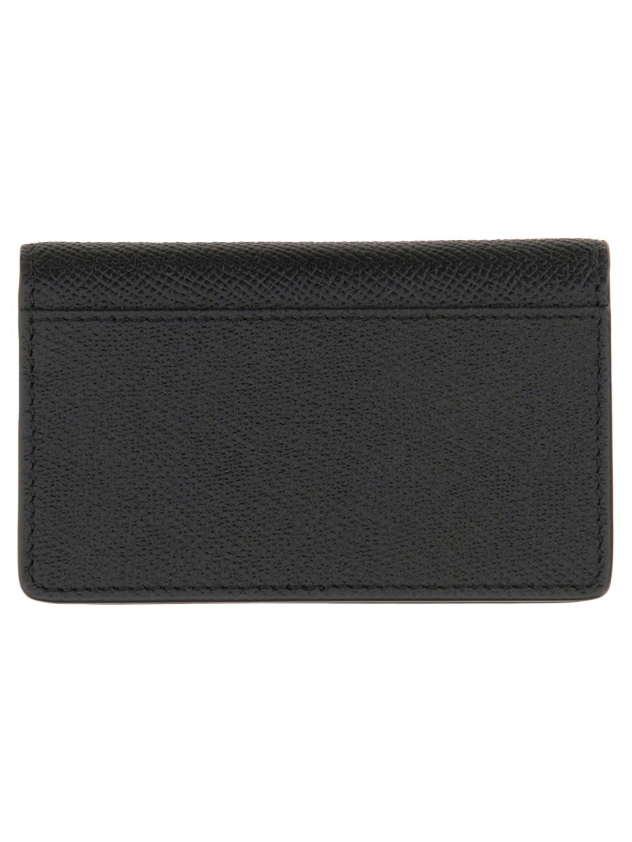 Cardholder Four Stitches Black Leather Wallets & Purses