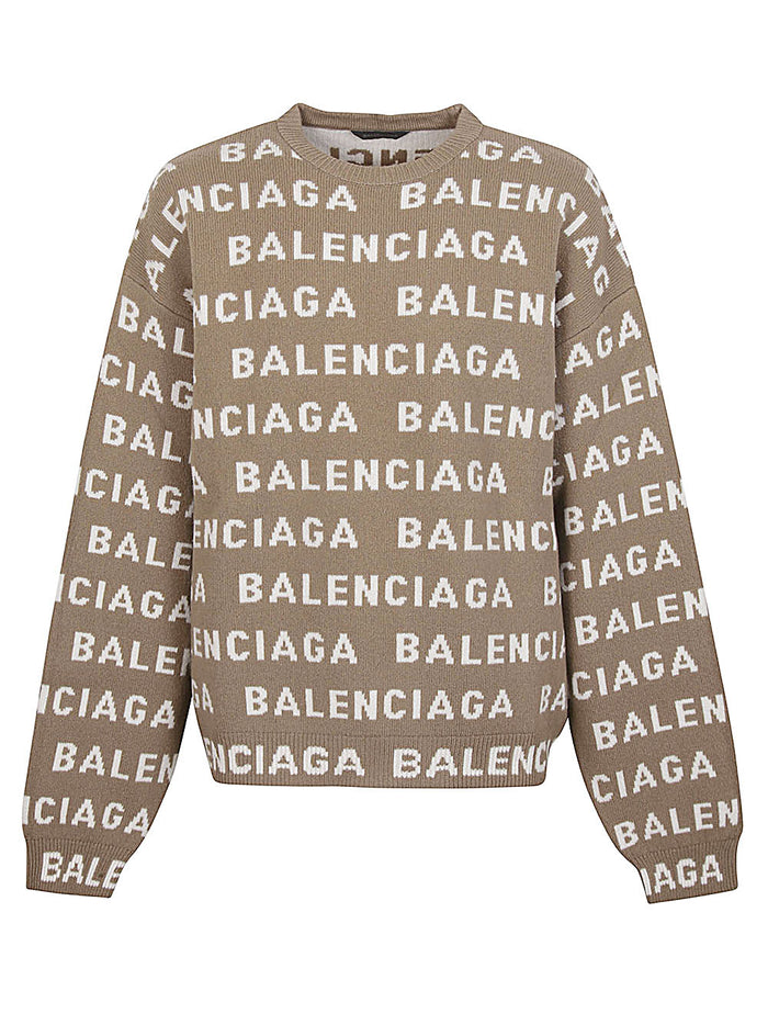 Balenciaga Sweaters Beige Outer: Wool