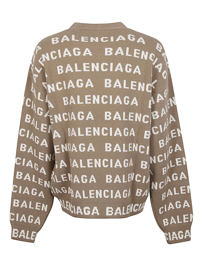 Balenciaga Sweaters Beige Outer: Wool