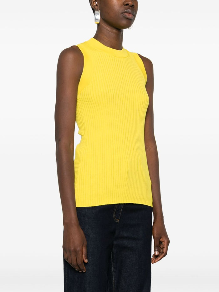 SportMax Top Yellow Cotton