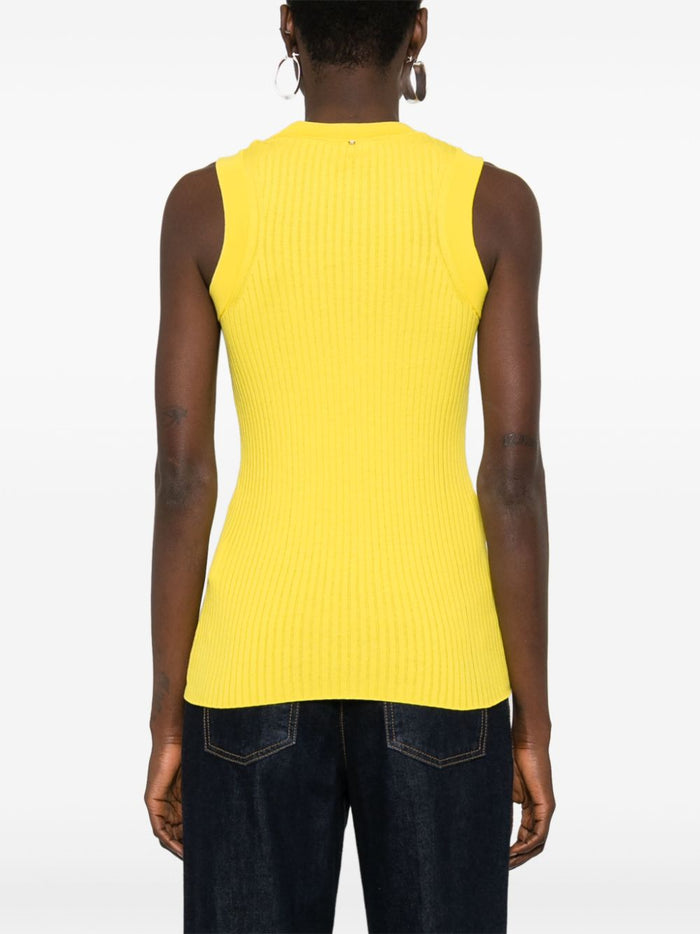 SportMax Top Yellow Cotton