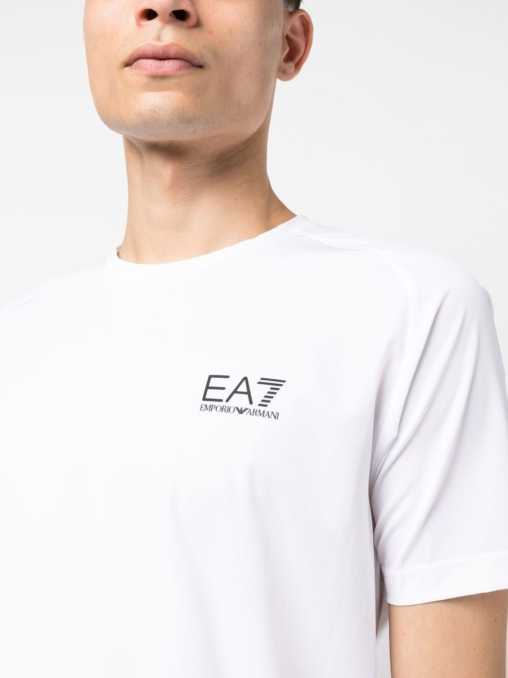 Ea7 Sweaters Bianco Polyester Elastane