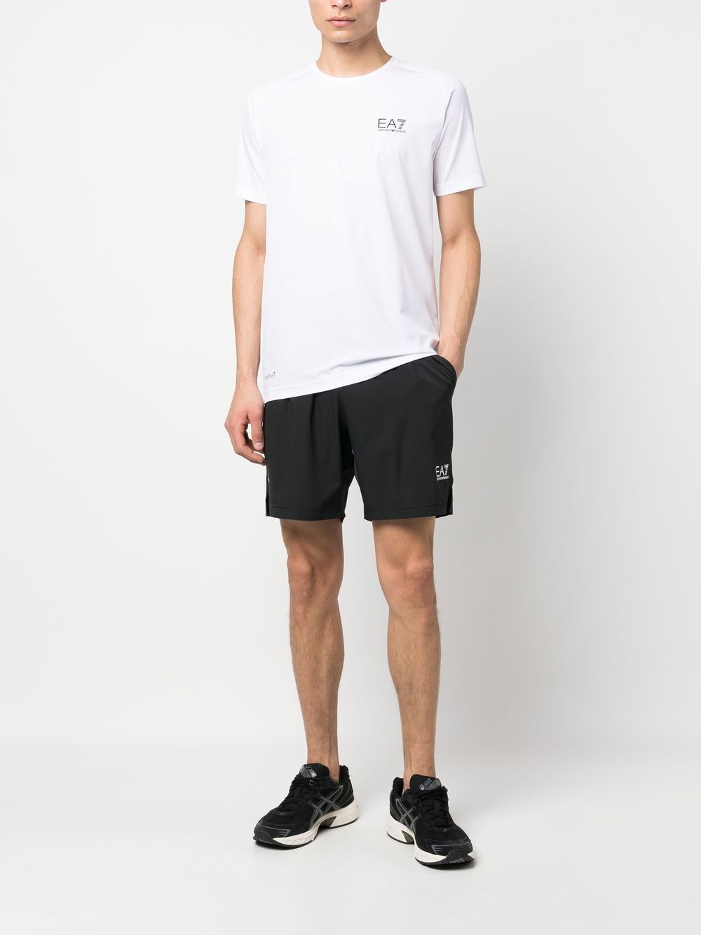 Ea7 Sweaters Bianco Polyester Elastane