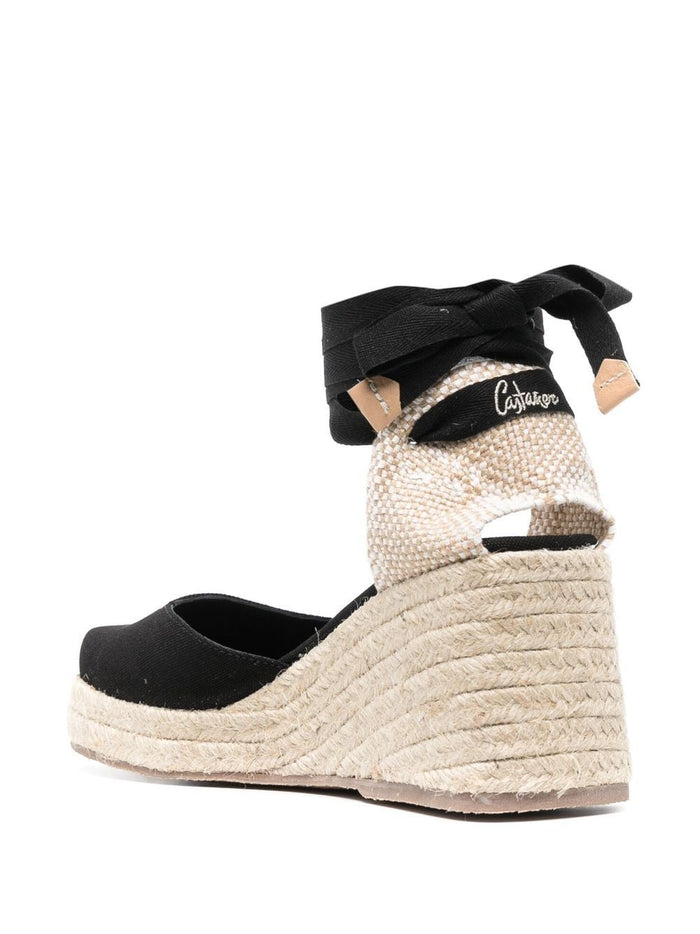 Castaner Flat Shoes Black Outer: Cotton